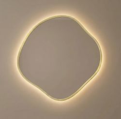 Органик (Organic) M LED Золото Зеркало с подсветкой Ø61 см