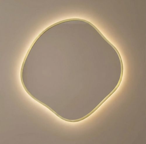 Органик (Organic) M LED Золото Зеркало с подсветкой Ø61 см