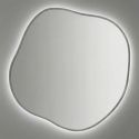 Органик (Organic) L LED Серебро Зеркало с подсветкой Ø91 см