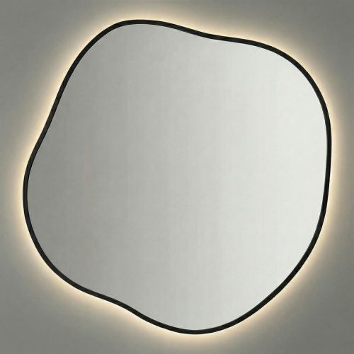 Органик (Organic) L LED Черный Зеркало с подсветкой Ø91 см