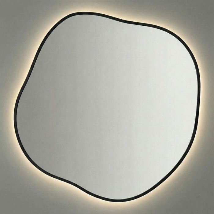 Органик (Organic) L LED Черный Зеркало с подсветкой Ø91 см