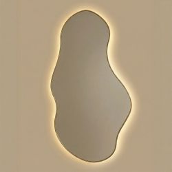 Озеро (Lake) LED Золото Зеркало с подсветкой 58*110 см