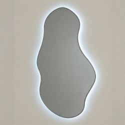 Озеро (Lake) LED Серебро Зеркало с подсветкой 58*110 см