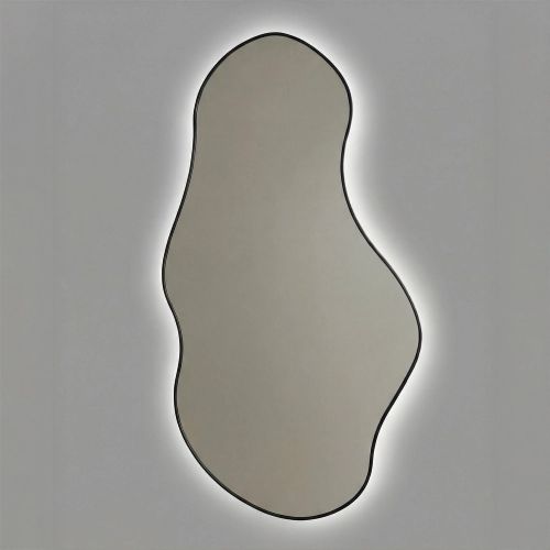 Озеро (Lake) LED Черный Зеркало с подсветкой 58*110 см