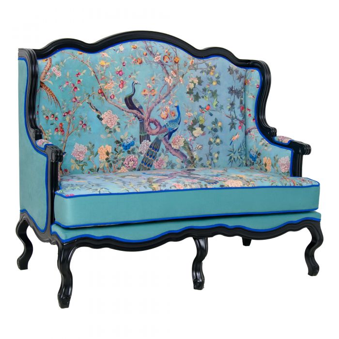 Диван двухместный «Императорский сад» blue
