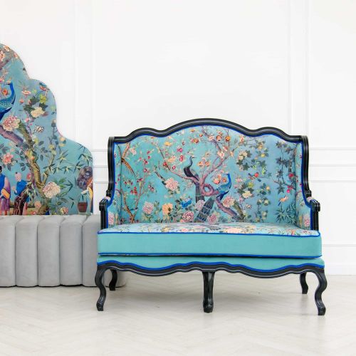 Диван двухместный «Императорский сад» blue