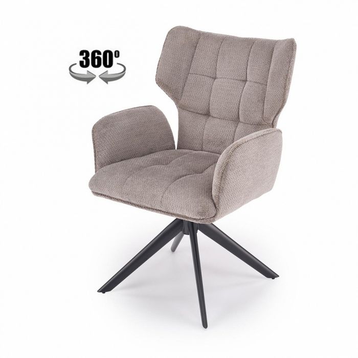 Стул HALMAR K601 серый/черный, поворотный