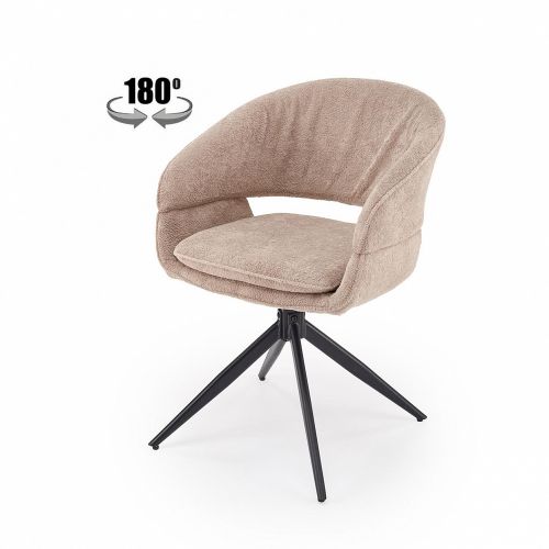 Стул HALMAR K602 капучино/черный, поворотный