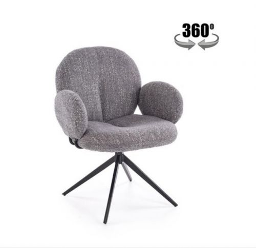 Стул кухонный Halmar K568 поворотный (серый/черный)