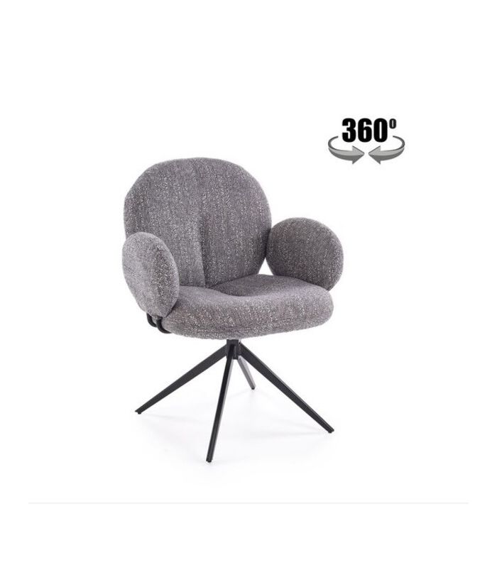 Стул кухонный Halmar K568 поворотный (серый/черный)