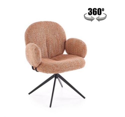 Стул кухонный Halmar K568 поворотный (корица/черный)
