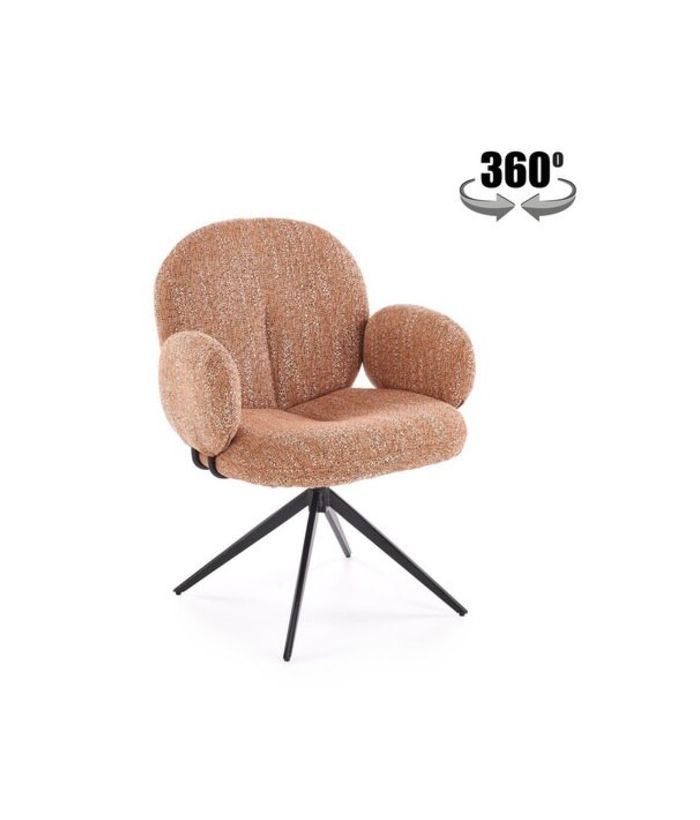 Стул кухонный Halmar K568 поворотный (корица/черный)