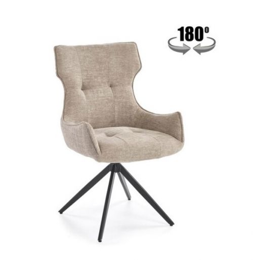 Стул кухонный Halmar K573 поворотный (бежевый/черный)