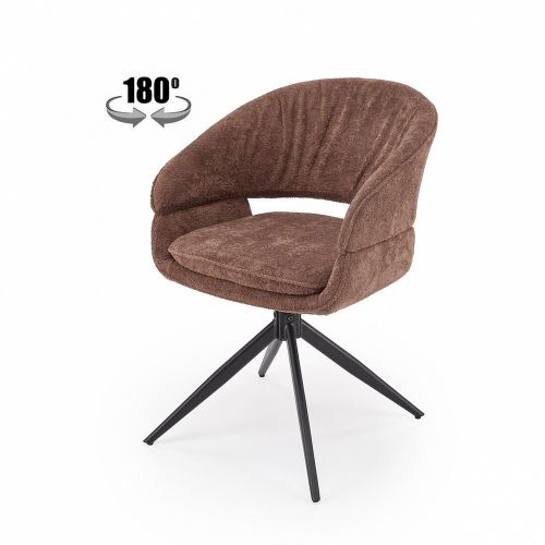 Стул HALMAR K602 коричневый/черный, поворотный