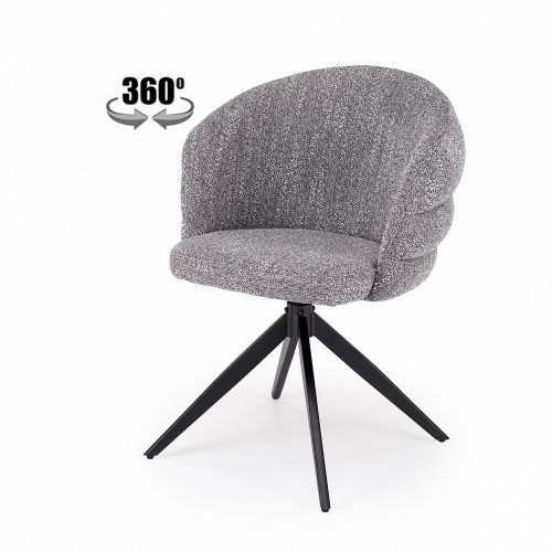 Стул HALMAR K604 серый/черный, поворотный