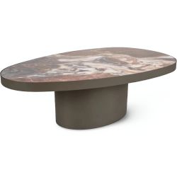 Стол журнальный SIGNAL GUSTO A Ceramic коричневый Patagonia/медный 118/73