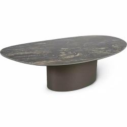 Стол журнальный SIGNAL BELLO A Ceramic черный Vulcano/медный 140/80