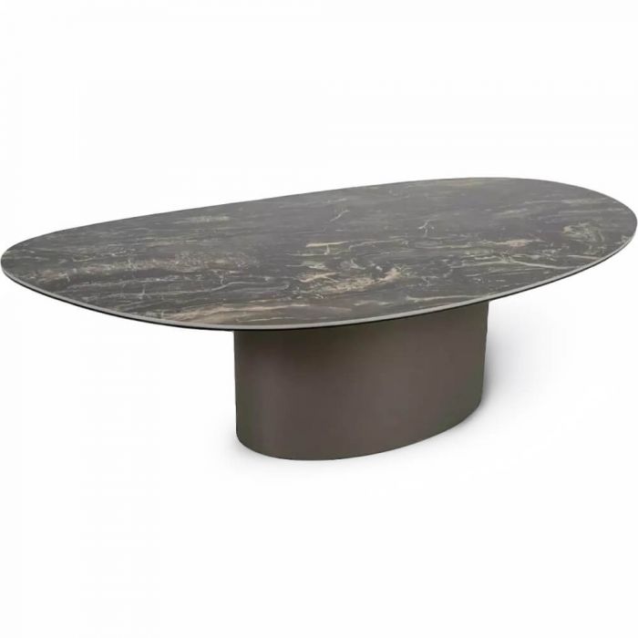 Стол журнальный SIGNAL BELLO A Ceramic черный Vulcano/медный 140/80