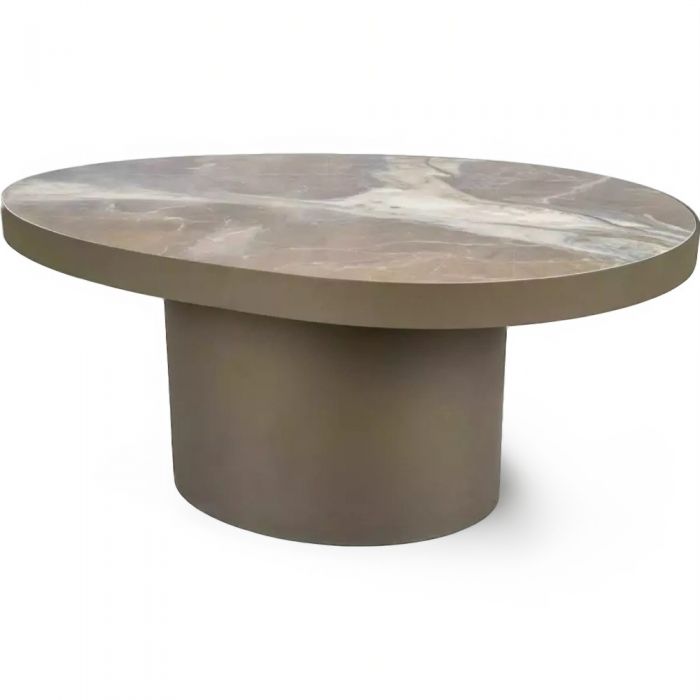 Стол журнальный SIGNAL GUSTO B Ceramic коричневый Patagonia/медный 98/73