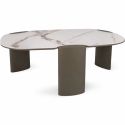 Стол журнальный SIGNAL ADORO B Ceramic белый Amber Bianco/медный 105/65