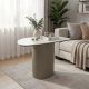 Стол журнальный SIGNAL BELLO B Ceramic белый Nature Claud/медный 75/50