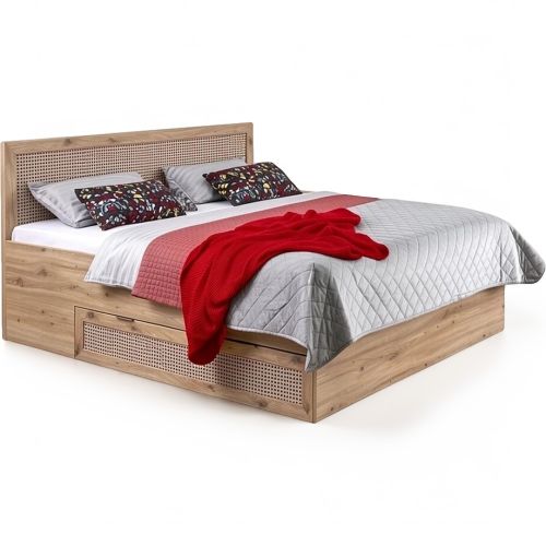 Кровать HALMAR BORNEO LOZ-160 дуб артизан/черный, 160/200