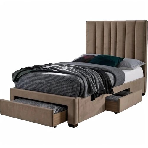 Кровать HALMAR GRACE Velvet бежевый, 120/200