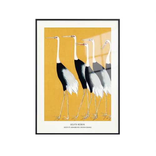 Жикле на холсте “Red Crown Cranes”