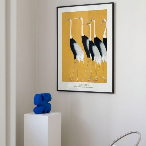 Жикле на холсте “Red Crown Cranes”