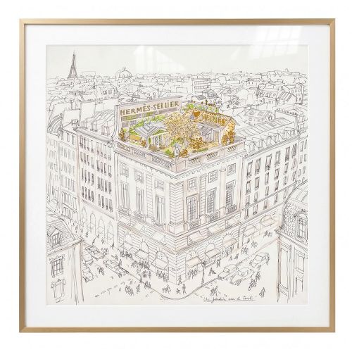 Жикле на холсте “Un Jardin Sur Le Toit”