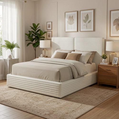 Кровать Halmar MADERA (кремовый) 160/200