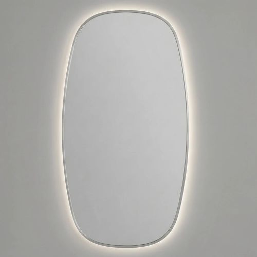 Ово (Ovo) M LED Серебро Зеркало с подсветкой 52,5*100 см