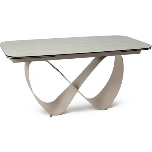 Стол обеденный SIGNAL INFINITY Ceramic бежевый травертин/кашемир 160-240/95