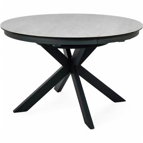 Стол обеденный SIGNAL PORTO Ceramic бежевый Taj Mahal/черный 120-160/120