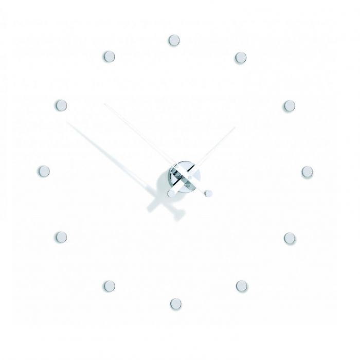 Часы Nomon Rodon 12 i WHITE, chrome, d70 см