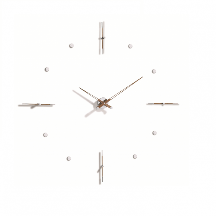 Часы Nomon MIXTO N 125 WALNUT/CHROME, d125см
