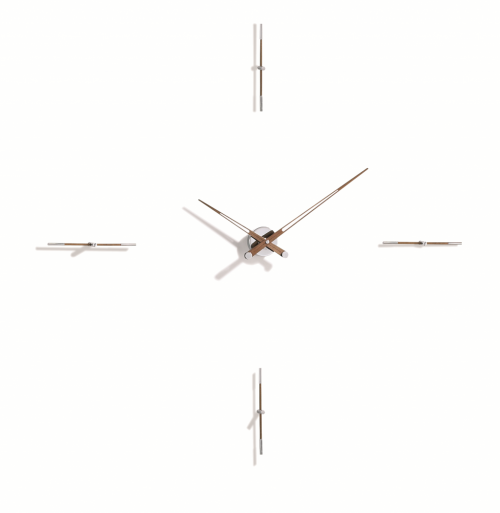 Часы Nomon MERLIN 4 N 155 WALNUT/CHROME, d155см