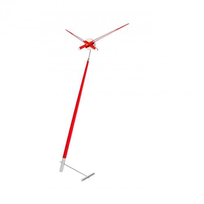 Часы Nomon Pisa L RED, хромированная сталь/красный лак, d73 см, h150cm
