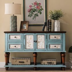 Консоль Cilan 1.4, голубая с росписью