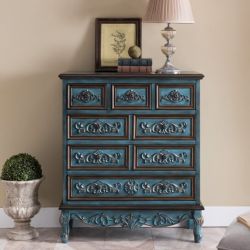 Комод Cilan 90, античный синий