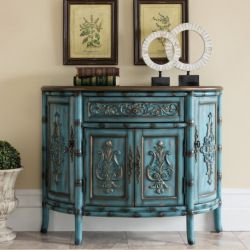 Комод Cilan Bamboo, голубой с росписью