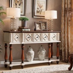 Консоль Cilan 155, античный белый