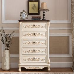 Комод Cilan, 5 ящиков, античный белый