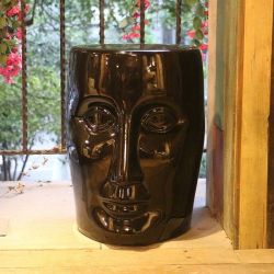 Табурет керамический  Лицо, Черное