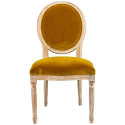 Стул Луи Медовая горчица (бархат, миндаль)