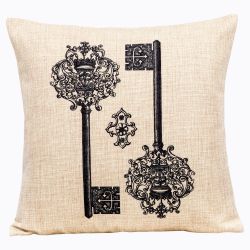 Интерьерная подушка «Старинная гравюра», версия 2