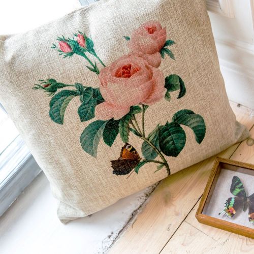 Интерьерная подушка «Цветочный ноктюрн», версия 9