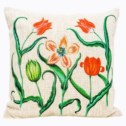 Интерьерная подушка «Цветочный перфоманс», версия 12