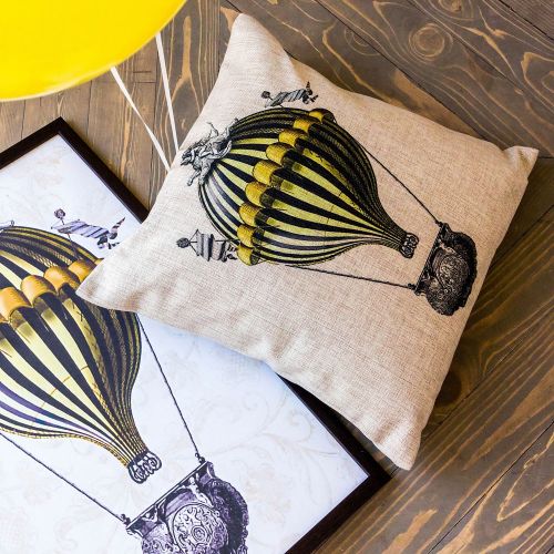 Интерьерная подушка «Монгольфьер», версия 3