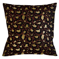 Интерьерная подушка «Леопард» (бордо)